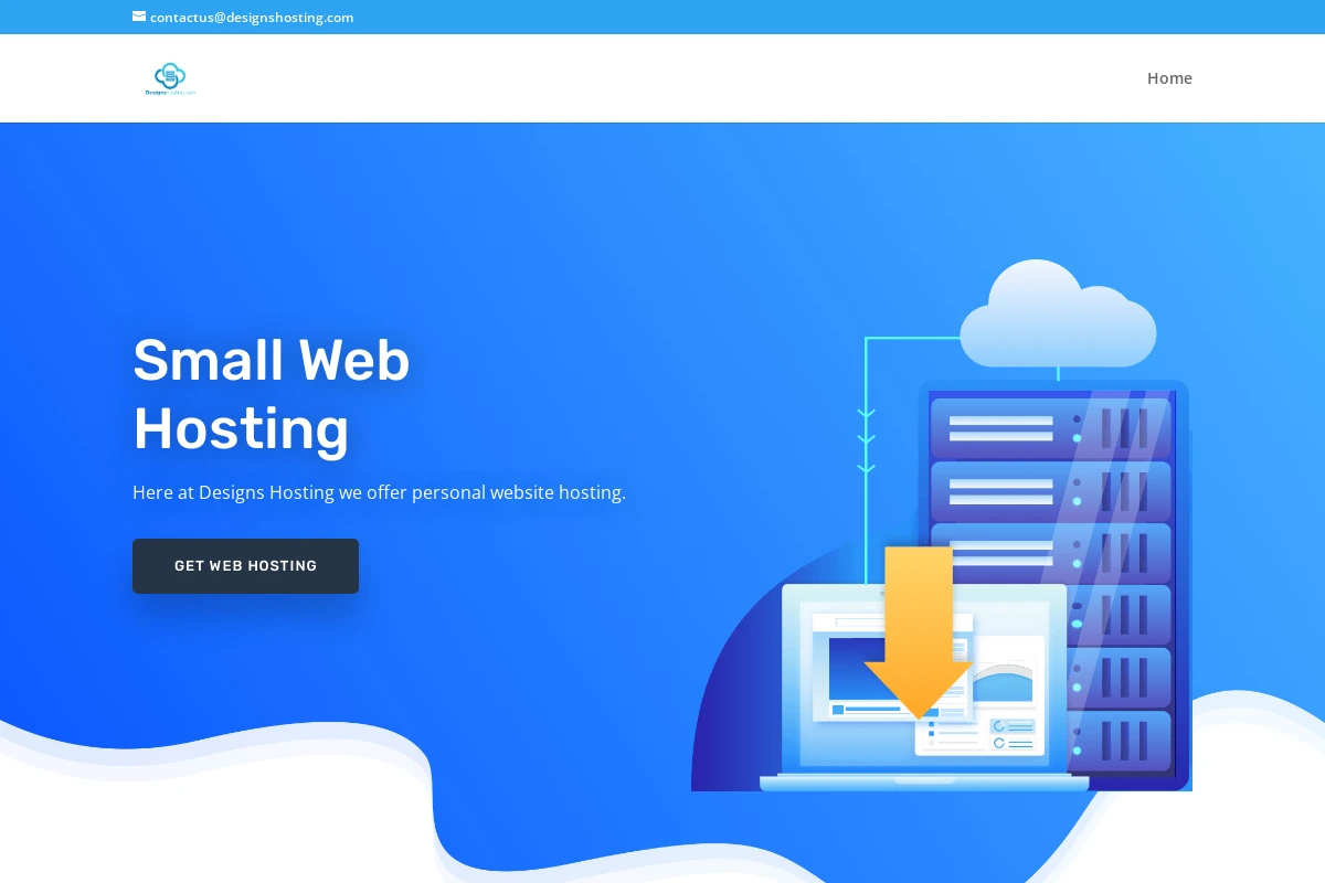Designs Hosting website screenshot